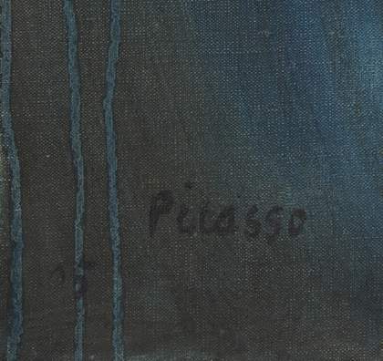 Detail of signature and date in lower left corner of Girl in a Chemise c.1905