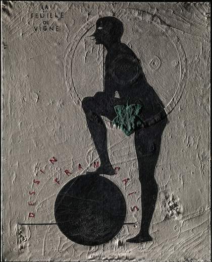 The Fig-Leaf 1922 under raking light from left