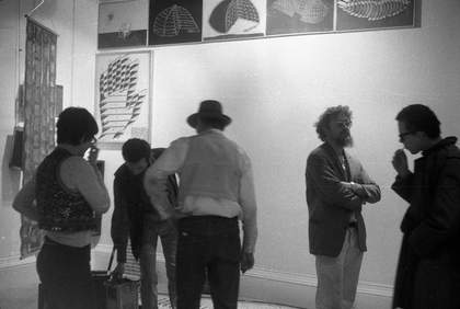 Fig.4 Horia Bernea, Joseph Beuys, Henning Christiansen, and Johannes Stuttgen at the exhibition New Directions at the Richard Demarco Gallery, 8 Melville Crescent, Edinburgh