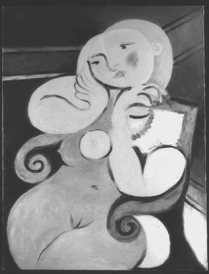 Infrared reflectogram of Nude Woman in a Red Armchair 1932 (1100–1700nm)