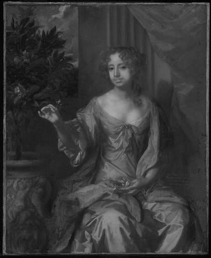 Fig.7 Infrared reflectograph of Elizabeth, Countess of Kildare c.1679