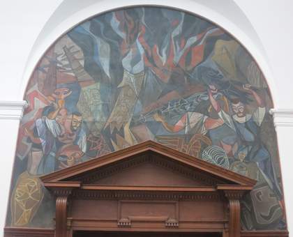 Fig.9 Hale Woodruff, Dissipation 1950–1, panel 3 of The Art of the Negro