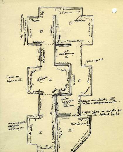 Fig.10 Alison and Peter Smithson Floorplan for the exhibition 54–64: Painting and Sculpture of a Decade at the Tate Gallery, London
