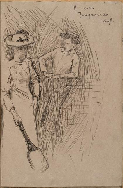 William Rothenstein A Lawn – Tennysonian Idyll c.1890