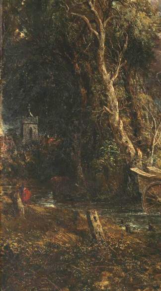 John Constable Salisbury Cathedral from the Meadows, detail