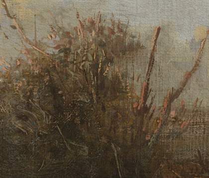 Mousehold Heath, detail of the brow of the hill at the left