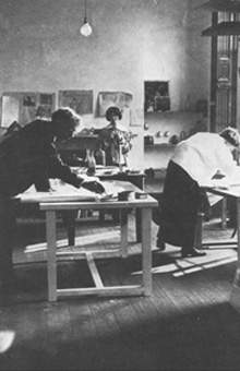 Artists at work in the Omega Workshops c.1913–19