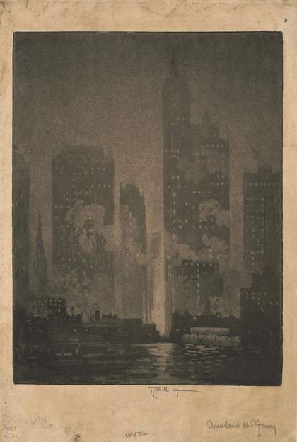 Joseph Pennell, Cortland Street Ferry 1908