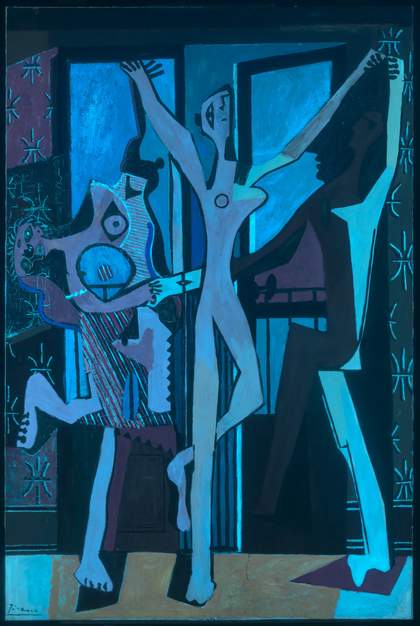 The Three Dancers 1925 in ultraviolet light (UV)