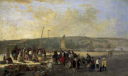 John Crome, The Fishmarket, Boulogne undated