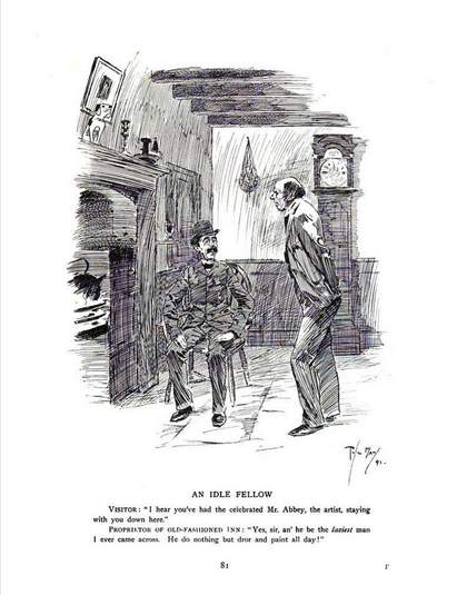 Phil May, An Idle Fellow 1900