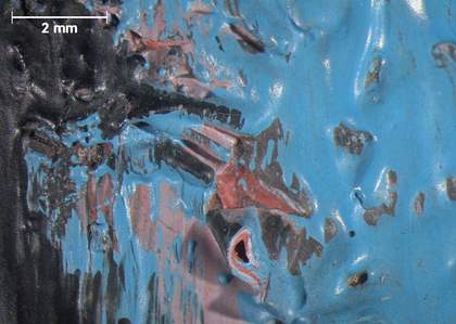 Detail showing the impasto with broken tips