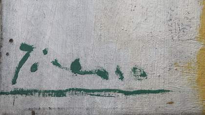 Signature at lower left corner added by Picasso in 1964