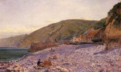 Charles Napier Hemy, Among the Shingle at Clovelly 1864