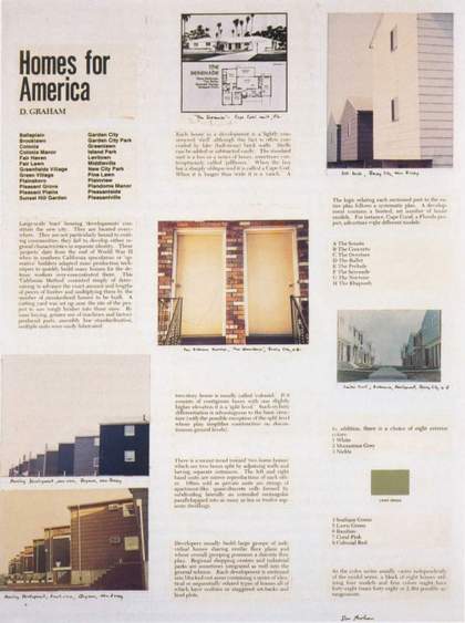 Dan Graham Page from Homes for America 1966–7