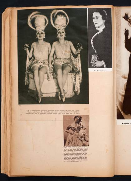 Photographs of the Dolly Sisters in Edward Burra’s scrapbook c.1929–36