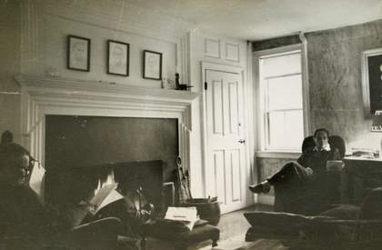 Glenway Wescott and Monroe Wheeler at Stone-Blossom, their country home, c.1947