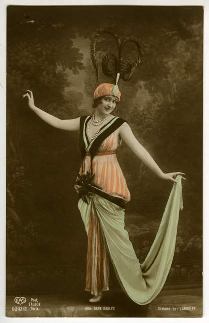 Photograph of the singer Gaby Deslys in Edward’s Burra’s scrapbook date