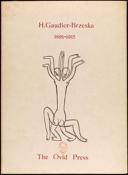 Henri Gaudier-Brzeska, Cover of 20 Drawings from the Note-books of H. Gaudier-Brzeska, London 1919