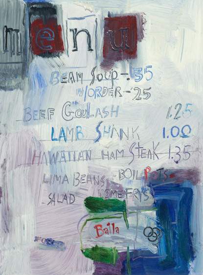 Larry Rivers, Cedar Bar Menu I 1959