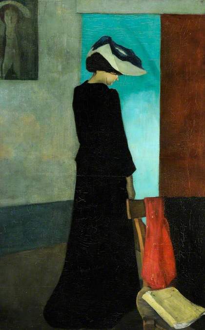 William Rothenstein Interior: Lady with a Hat 1891