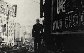 James Rosenquist in Times Square, New York, c.1957–9