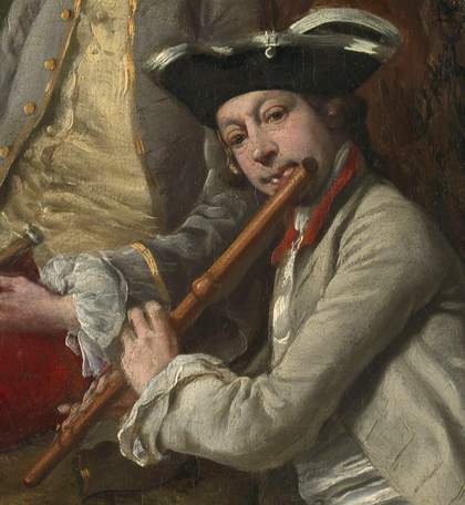 Thomas Gainsborough, Muilman, Crokatt and Keable in a Landscape, detail of William Keable