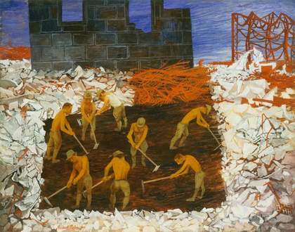 Bernard Perlin, Tokyo (Boys Gardening) 1945