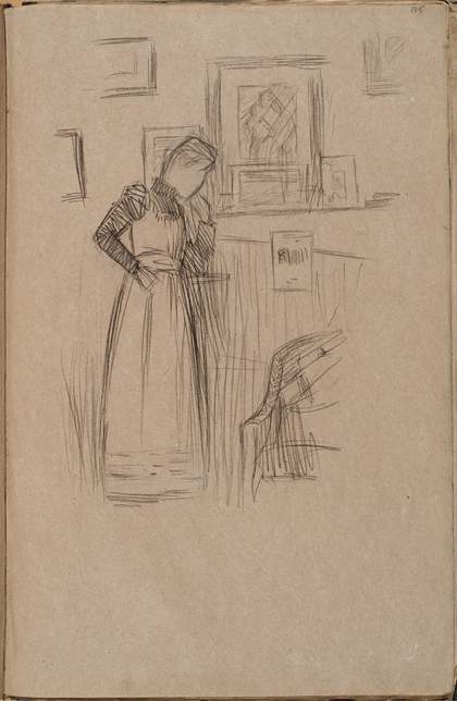 William Rothenstein Female Figure in Interior c.1890