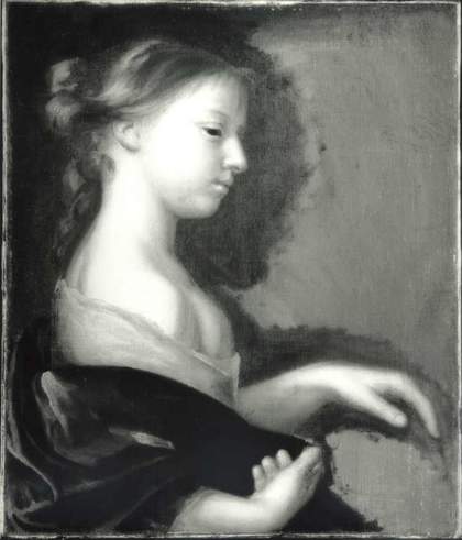 Fig.4 Infra-red image of Portrait of a Young Girl