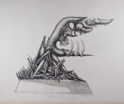 Fig.5 Theodore Roszak, Monument to Unknown Political Prisoner 1952