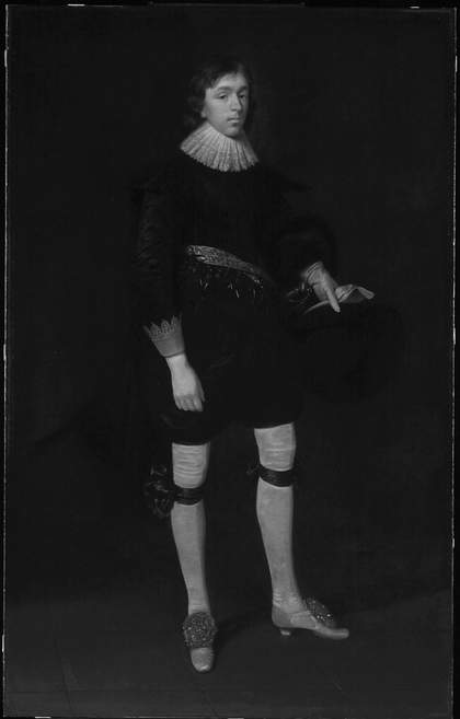 Fig.5 Infrared reflectograph of Portrait of James Hamilton, Earl of Arran, Later 3rd Marquis and 1st Duke of Hamilton, Aged 17