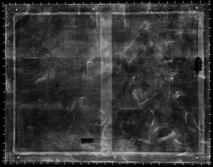 X-radiograph of Monkeys and Dogs Playing by Francis Barlow