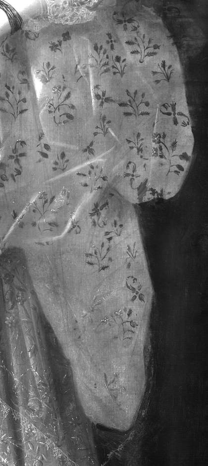 Fig.9 Infrared reflectogram detail of drapery