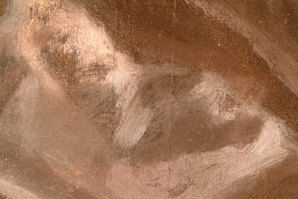 Fig.13 Detail of brushwork in Susanna’s drapery
