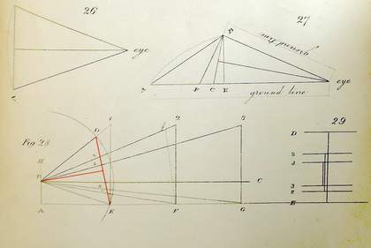 A page featuring four diagrams of lines positioned at different angles, labelled with numbers and letters.