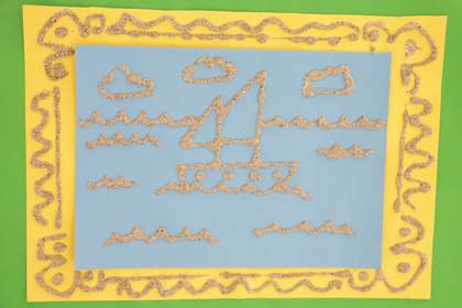 photograph of sand art activity 