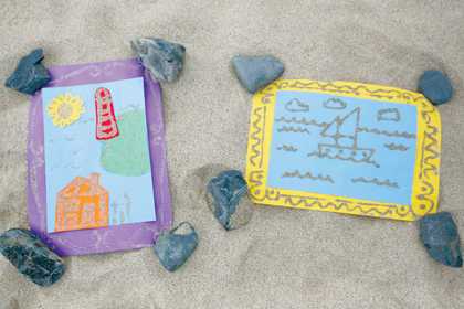 photograph of sand art activity 