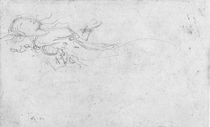 Sir John Everett Millais Slight Sketch for the painting Ophelia 1852 © The Pierpont Morgan Library, New York, 1973. 15 verso