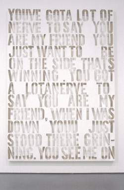 Fiona Banner You gota lot of nerve 1998