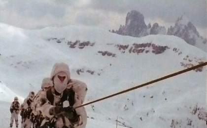 Film stills from Armin Linke video installation Alpi Film Project D