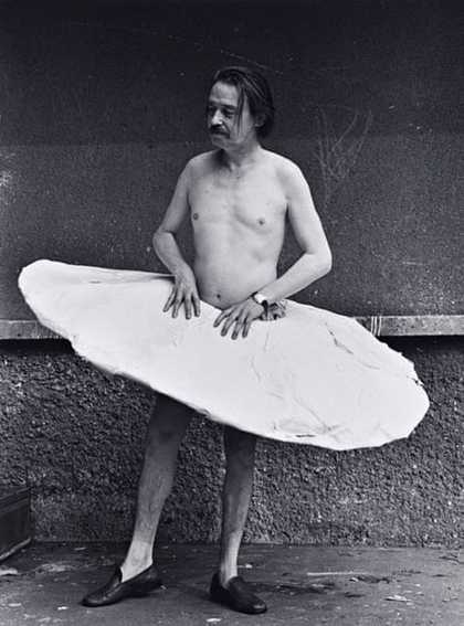 Otto Kobalek with Adaptive by Franz West 1974. Photograph: Friedl Kubelka/The Hepworth Wakefield