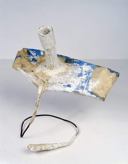 Franz West, Passstück, 1983, wood, paint, cardboard, adhesive, fabric, plaster and metal, 45 x 45 x 29.5 cm