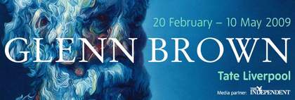 Glenn Brown Tate Liverpool exhibition banner