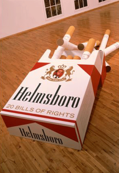 Hans Haacke Helmsboro Country 1990