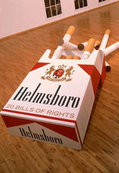 Hans Haacke Helmsboro Country 1990