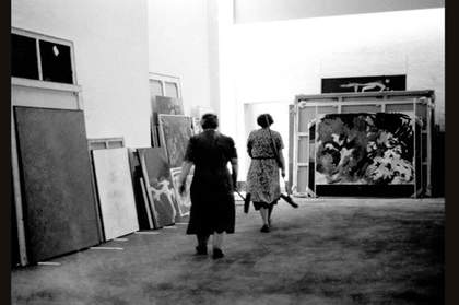 Hans Haacke Photographic Notes, documenta 2, Cleaning Women (Hans Haacke) 1959