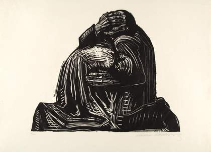 Kathe Kollwitz The Parents (War portfolio, plate 3)  1921-22  Private Collection 