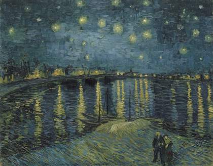 Vincent van Gogh Starry Night over the Rhone 1888 Musée d'Orsay, Paris, France