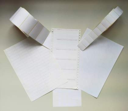 Conservation of Michael Dillon's Op Structures - testing new adhesive labels